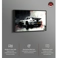 thumbnail image 2 of No Limits Roadster Racing Car Print Man Cave Canvas Wall Art by Notoriart, Black Floater Frame, 54"x36", 2 of 7