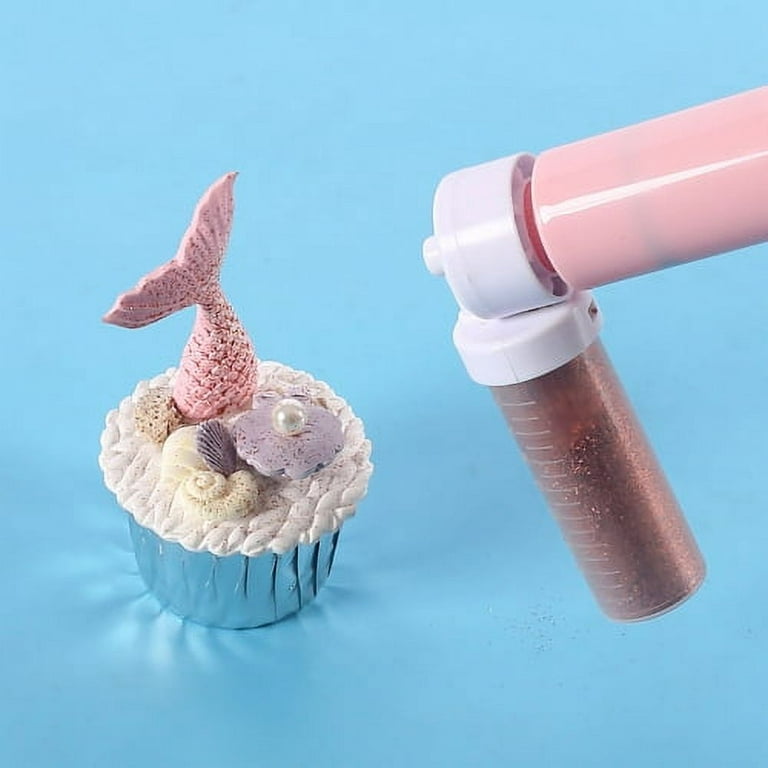 Visland Manual Airbrush for Cakes Glitter Decorating Tools, DIY Baking Cake  Airbrush Pump Coloring Spray Gun with 4 Pcs Tube, Kitchen Cake Decorating