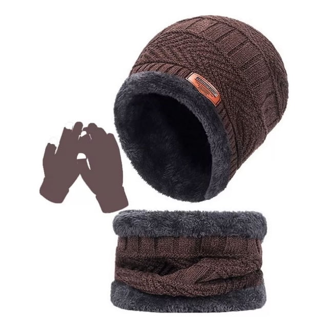 Bufanda, Gorro Y Guantes Tejidos Térmicos, 4 Uds.