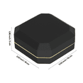 thumbnail image 3 of Luxury LED Jewelry Bracelet Gift Box with LED Light, Velvet Small Jewelry Box Storage Box, Wedding, Engagement, Proposal, Birthday, and Anniversary Storage Rack (Black), 3 of 5