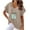 Khaki, variant on Cute Summer Tops For Women Y2K 3/4 Length Sleeve Womens Tops Plus Size Tunic Womens Blouses Dressy Casual Red White V Neck T Shirts Women Fitted