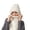 White, variant on Daznico Cable Knit Pom Pom Ear Flap Beanie and Ribbed Knit Long Scarf 2 Piece Set Lined Thermal Winter Accessories for Ladies Outdoor Activities in Cold Weather