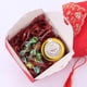 thumbnail image 5 of Papel triturado rojo CHAO con cadena ligera de 2 metros caja de regalo con purpurina de seda material de relleno de seda decoración de rafia brillante, 5 of 5