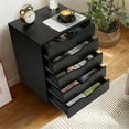 5Drawer Organizer, Tall Chest of Drawers with Caster Wheels, Alex
