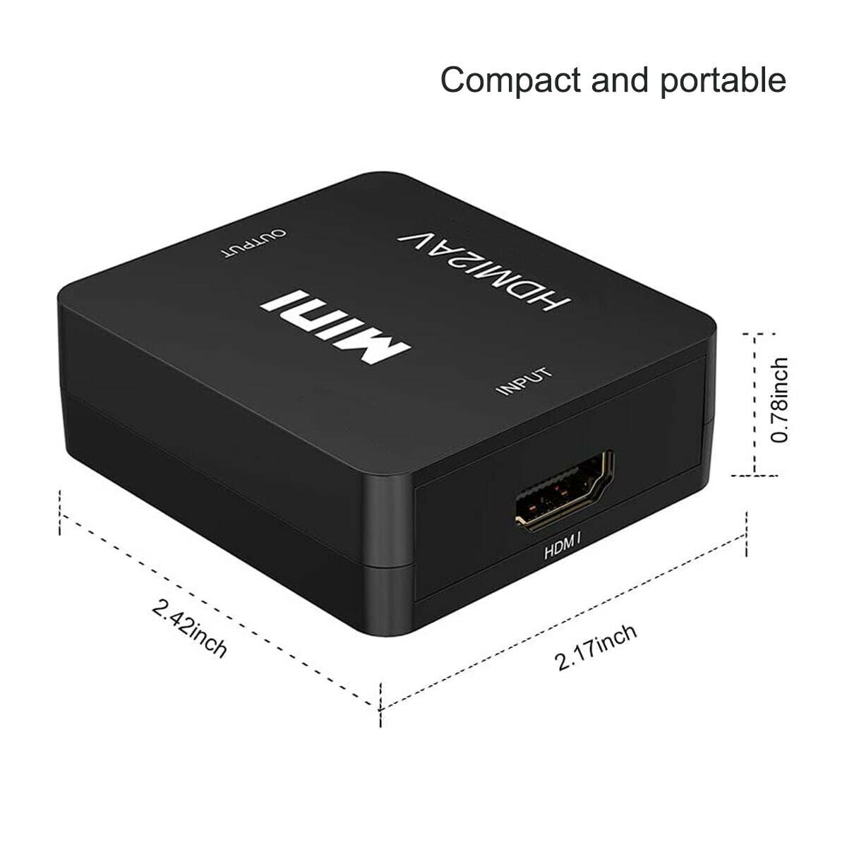 HDMI To RCA AV Mini Composite 1080P Audio Video AV CVBS Adapter Converter For TV