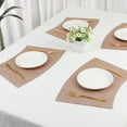 thumbnail image 7 of Unique Bargains 6 Pack Place Mats Faux Leather Placemat for Dining Table Champagne 20x12in, 7 of 7