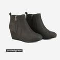 thumbnail image 2 of Dream Pairs Women's Suede Low Wedges Ankle Boots, 2 of 5
