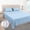 Light Blue, variant on Striped Solid Microfiber King Size Sheet Set with Deep Pockets & 3 Adjustable Sheet Straps