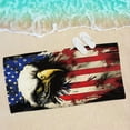 thumbnail image 3 of Dmlowu 4th of July Decorations Beach Towel 30x60" Patriotic Personalized Beach Towels Soft Quicker Dry Sandproof Independence Day Beach Blanket for Outdoor Travel Swimming Pool, 3 of 7