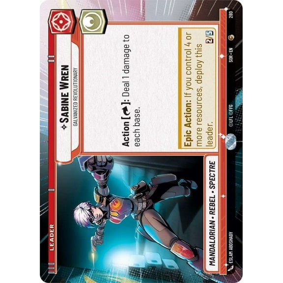 Star Wars: Unlimited Spark of Rebellion Common Sabine Wren - Galvanized Revolutionary #280 (Hyperspace)