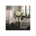 thumbnail image 2 of Two-Tone Textured Glass Vase for Living Room Decor - Elegant Home Accents for Table Centerpiece - Decorative Flower Vase for Bedroom, House and Office Styling - 9", Silver & Bronze, 2 of 12