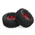 thumbnail image 2 of 2PCS High Grip 2.2 Inch RC Rubber Tire Alloy Beadlock Rims Wheel Upgrade Parts for Traxxas Hsp Redcat Tamiya Axial scx10 D90 Hpi RC Crawler, 2 of 7