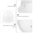 thumbnail image 3 of CRAFTHROU 1Pcs Minimalist White Plastic Lampshade for Plastic Lamp Shade Replacement 9.4x9.4in, 3 of 7
