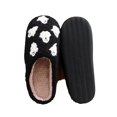 thumbnail image 2 of HTHLVMD All Over Ghost Slippers, Cute Pattern House Shoes, Halloween All Over Ghost Slippers Cute Pattern Fuzzy House Shoes Warm Plush Closed Toe Slip On Clog Indoor Footwear, Black 5.5, 2 of 6