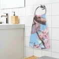 thumbnail image 4 of SKYSONIC Hand Towels Set - Delicate Japanese Flowers Print for Bathroom Kitchen Travel 16×28 in/2 Pcs, Cotton Bath Towels Lightweight Quickdry for Bathroom Ktichen Travel SPA Gym, 4 of 7