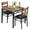 Retro color, variant on Kitchen Table with 4 Upholstered Chairs, Wood 5-Piece Kitchen Dining Room Set with Corner Protector for Small Space, Apartment
