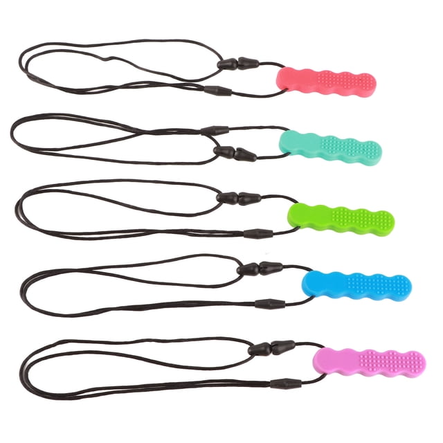 Colgante de dentición Jadeshay 5 piezas bloque suave Collar sensorial