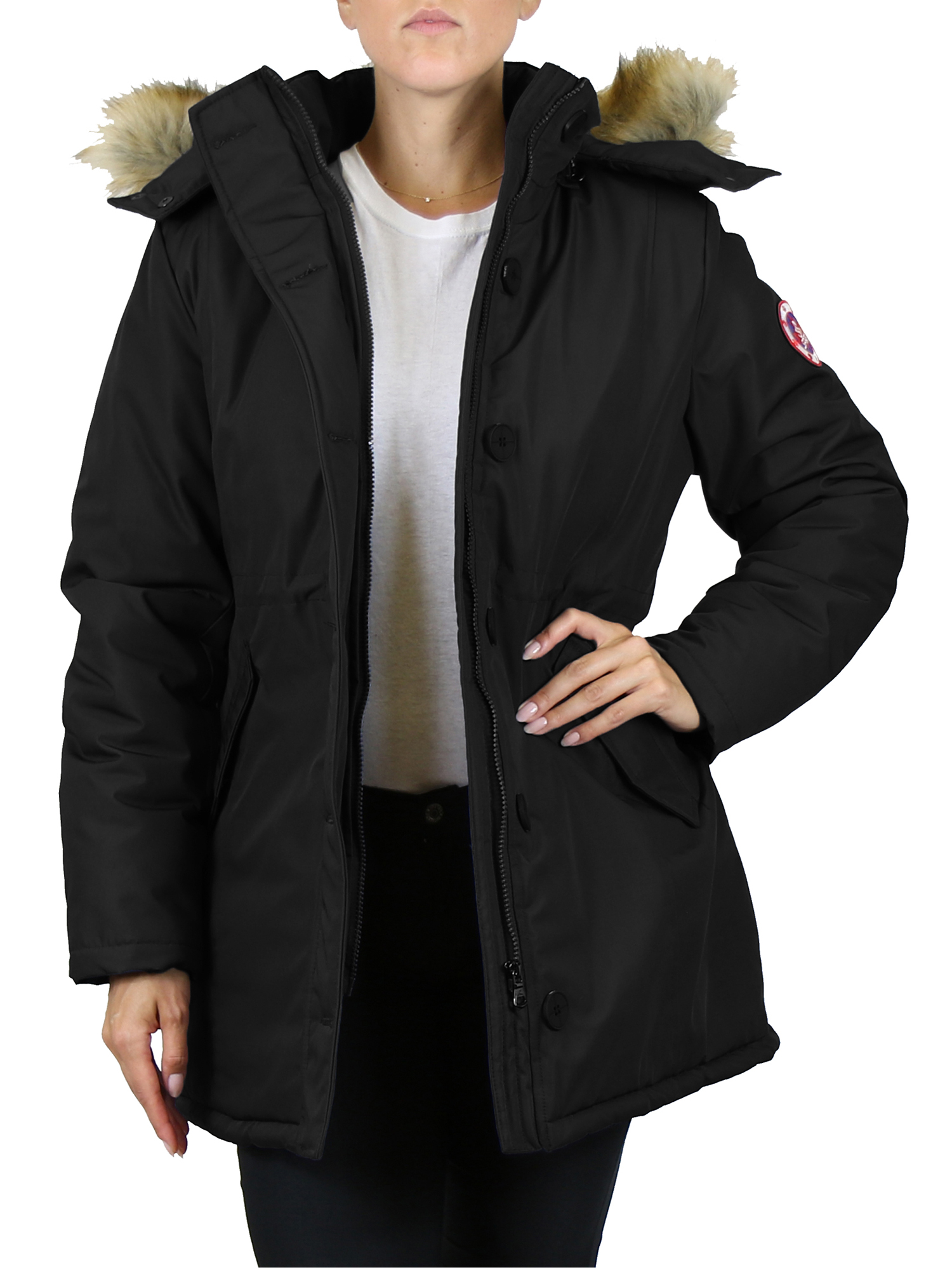 Women's Heavyweight Classic Long Parka Jacket With Detachable Fur Hood (S-3XL) - image 5 of 8