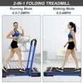 thumbnail image 2 of 2.5HP 2 in 1 Under Desk Treadmill Installation-Free Foldable Treadmill Compact Electric Running Machine, Remote Control & LED Display Walking Running Jogging for Home,Red Office Use, 2 of 9