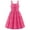 Hot Pink, variant on Girls Casual Tiered Dress Summer Vacation Sleeveless Dresses for Girl Ruffle Aline Dress Kids Travel Trendy Outfits, Hot Pink, 3 Years