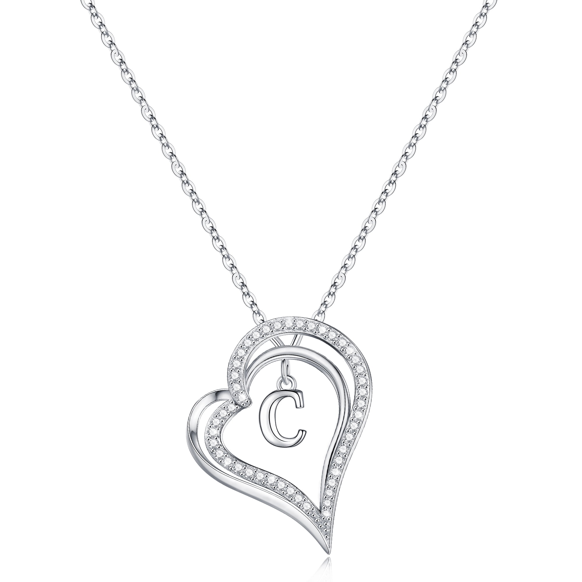 STROLLGIRL Heart Lock Necklace Collar for Women 925 Sterling Silver Lover  Heart Shaped Padlock Pendant Cross Chain Gothic Jewelry Gift for Women Girls