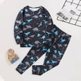 thumbnail image 2 of CAUYDY Little Kids Boy Pajamas Baby Clothing Soft Long Sleeve Tee Shirt and Pants Set Child Sleepers Toddler Outfits for Boys 24M 2T 3T 4T 5T Fall Winter Sizes 3-4 Years,Sky Blue, 2 of 8