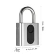 thumbnail image 3 of Mistaha USB Rechargeable Smart Keyless Fingerprint Lock BT Padlock APP Unlocking 100 Fingerprints IP65 Waterproof, 3 of 8