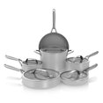 thumbnail image 1 of Ninja NeverStick Ceramic Pro Juego de utensilios de cocina de 11 piezas, ollas y sartenes antiadherentes, tapas de vidrio, revestimiento cerámico, acero inoxidable, apto para estufa a horno, todas las, 1 of 5