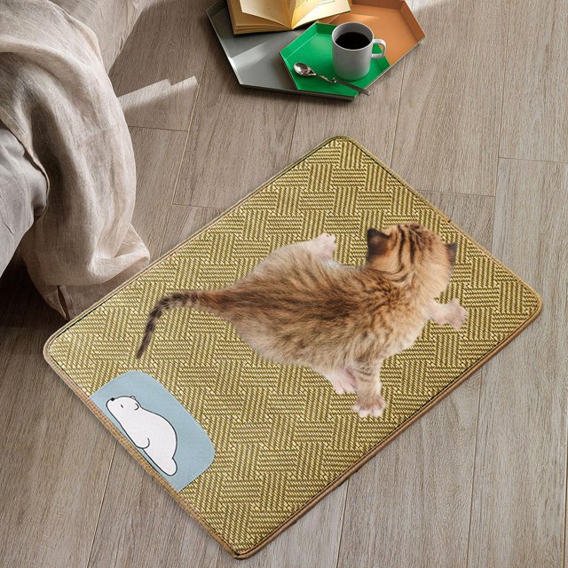 BELOVING Dog Cooling Mat Rattan Mat Dog Cat Sleeping Mat for Outdoor Sleeping Bed Bed A