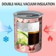 thumbnail image 2 of 12oz Coffee Tumblers Pink Christmas Santa Pattern Stainless Steel Vacuum Insulated Travel Tumbler Coffee Cups Mug with Lid and Straw with Cleaning Brush for Cold & Hot Drinks, 2 of 5