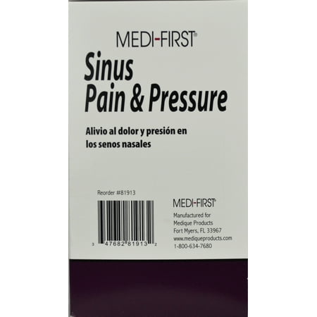 Medi-First Sinus Pain & Pressure Reflief Tablets-Box of (Best Meds For Sinus Pain)