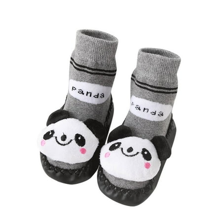 

EUMODR Infant Walking Shoes 6-12 Months Kd8 Shoes Cute Children Toddler Shoes Autumn And Winter Boys And Girls Floor Sports Flat Soles Non Slip Plush Warm Cartoon Animal Patterns