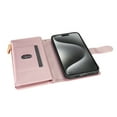 thumbnail image 7 of for iPhone XR Wallet Phone case with Card Holder,Phone case RFID Blocking PU Leather Flip Shockproof Cover with Hand Strap Zipper Credit Card Holder Slots for Women Men,Rosegold, 7 of 7