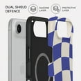 thumbnail image 2 of CASETEROID Tough Case for iPhone 17 Air – Dual-Layer Protection, Shockproof [Compatible with MagSafe] – Azure Checkmate Case, 2 of 4