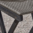 thumbnail image 5 of GDF Studio Omaha Outdoor Acacia Wood and Wicker 3 Piece Rectangular Bar Set, Dark Gray and Brown, 5 of 23