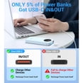 thumbnail image 4 of JIUMESS 10000mAh Power Bank with Cables 22.5W Fast Portable Charger Compatible for iPhone, Android, 4 of 10