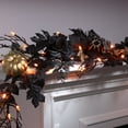 thumbnail image 4 of 6 ft. Artificial Chic Eek Black and Gold Halloween Garland, 50 Orange LED Lights, Battery Operated, 4 of 4