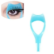 3Pcs Plastic Makeup Upper Lower Eye Lash Mascara Guard Applicator With Comb Eyelashes Curlers Shields Applicators (Blue)