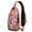 Mushroom Sling, variant on Healing Psychedelic Sling Bag with Indian Mandala Pattern, Lightweight Durable Crossbody Backpack, Adjustable Strap, Multiple Compartments for Outdoor Activities and Travel