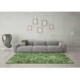 thumbnail image 3 of Ahgly Company Indoor Square Abstract Turquoise Blue Modern Area Rugs, 4' Square, 3 of 4