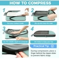 thumbnail image 4 of 4 Set/6 Set/8 Set Compression Packing Cubes Travel Accessories Expandable Packing Organizers (Square Mesh, 05-Beige), 4 of 7