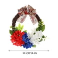 thumbnail image 3 of Huge Memorial Day Savings! Boovnll Patriotic Wreath, 16" Handcrafted Red White Blue Twig Memorial Day Wreath, 4th of July Wreath for Indoor, Front Door, Fireplace, Wall Decor, 4th of July Decorations, 3 of 9
