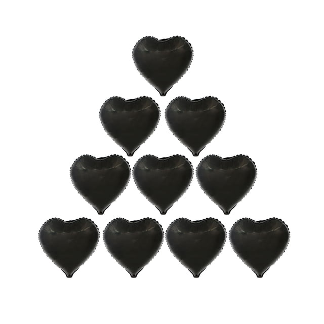 Globo de decoración, 10 globos plateados de aluminio con forma de corazón de 18, diseño fácil de usar