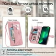 thumbnail image 2 of Case for iPhone 13 Pro Max Zipper Wallet Cover Lanyard Crossbody Neck Strap, 2 of 5