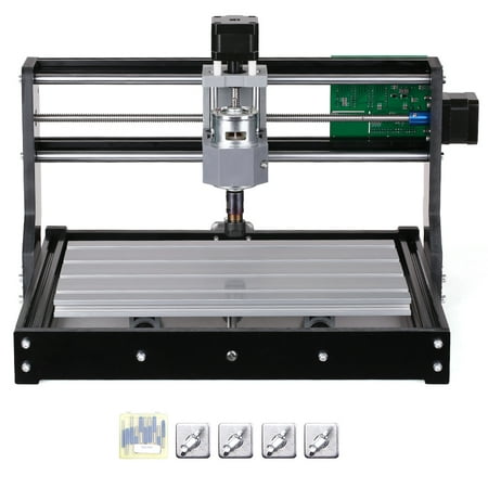CNC3018 PRO DIY CNC Router Kit Mini Engraving Machine GRBL Control 3 Axis for PCB PVC Plastic Acrylic Wood Carving Milling Engraving Machine with ER11 Collet XYZ Working Area 300x180x45mm (Best Cnc Router For The Money)