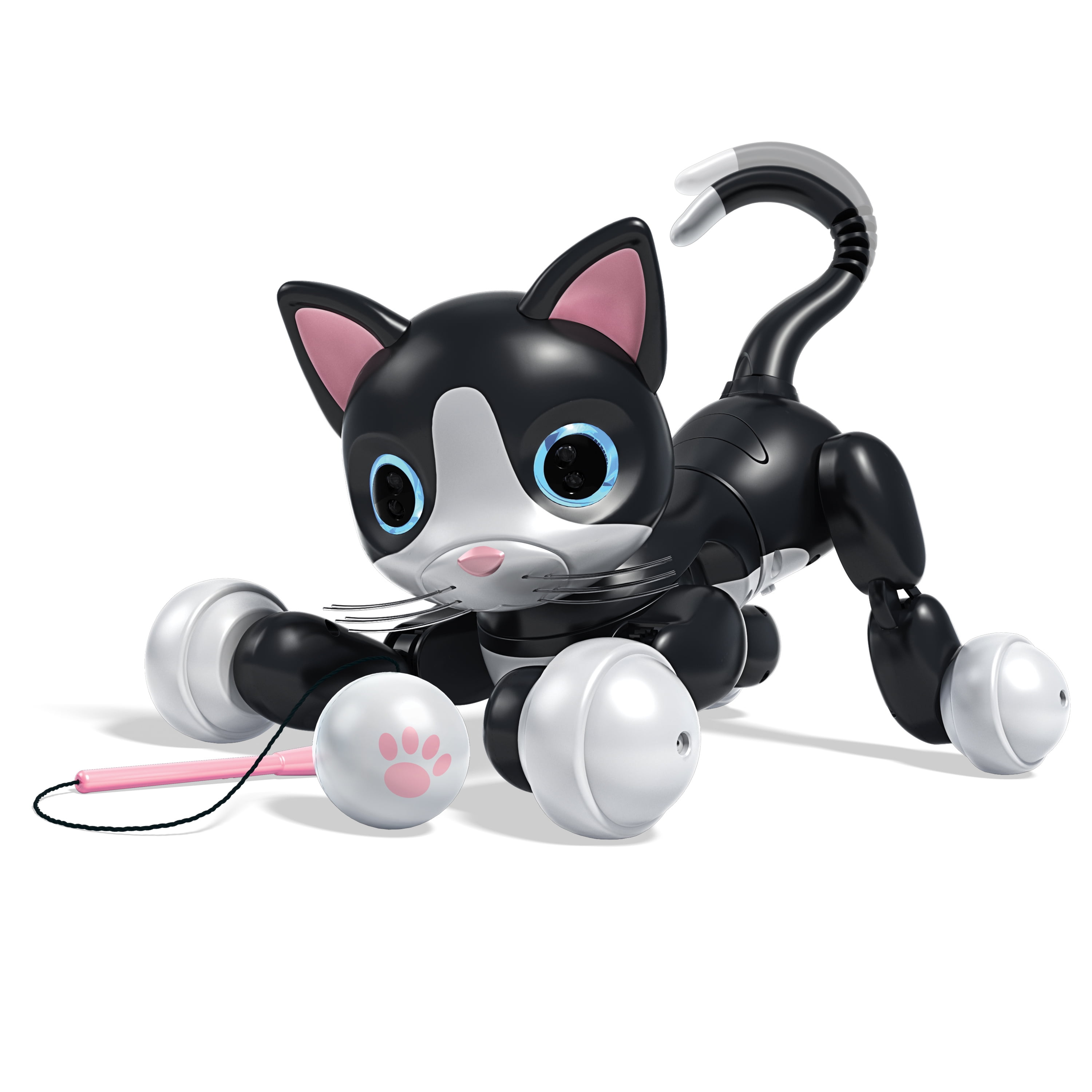 Black  NEW Zoomer Kitty Spin Master Interactive Robot Cat 