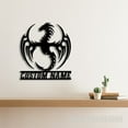 thumbnail image 3 of Craftnamesign Personalized Dragon Monogram Metal Wall Art, Custom Dragon Name Sign Decor, 3 of 5