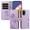 Purple, variant on Flip Phone Case for OPPO F19 Pro 4G, Kickstand and 3 Card Slots, Shockproof and Scratch Resistant, Purple