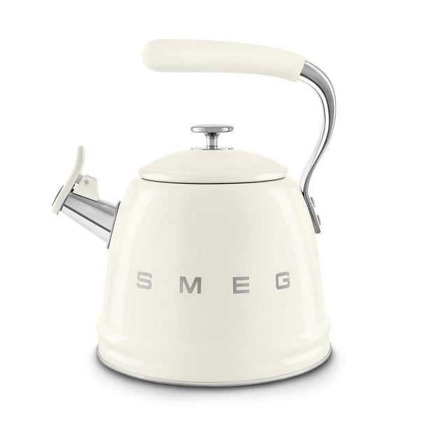 Hervidor de Estufa Retro SMEG 2.3L Crema con Silbato