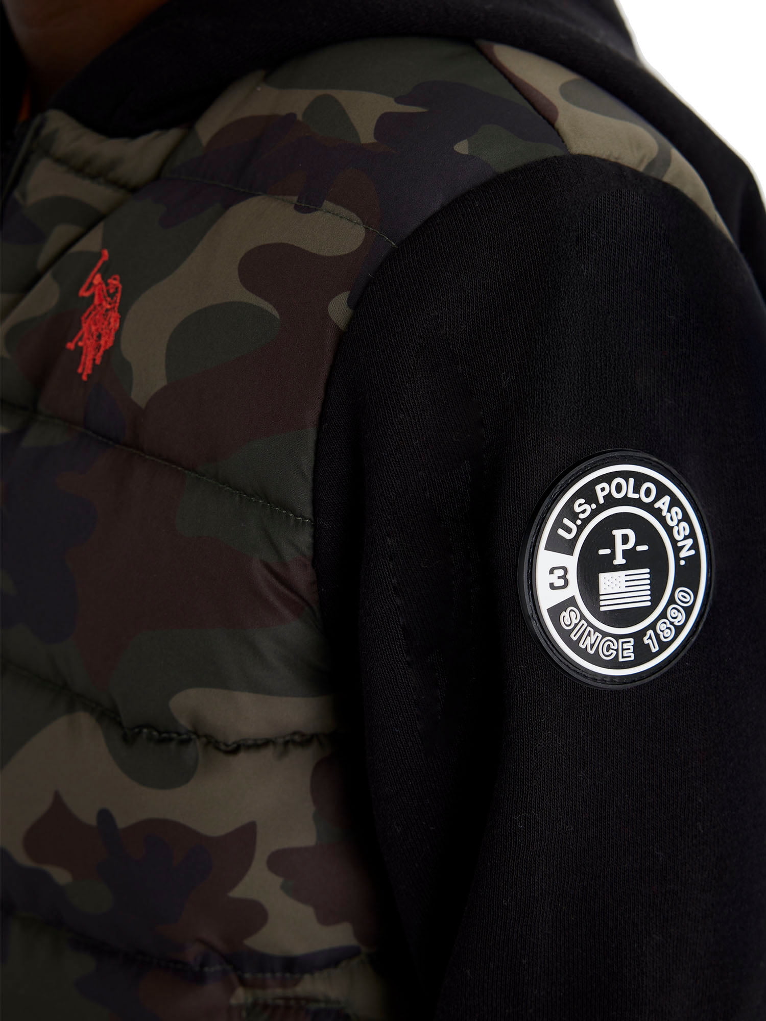 U.S. Polo Assn. Mixed Media Zip Jacket, Sizes 4-18